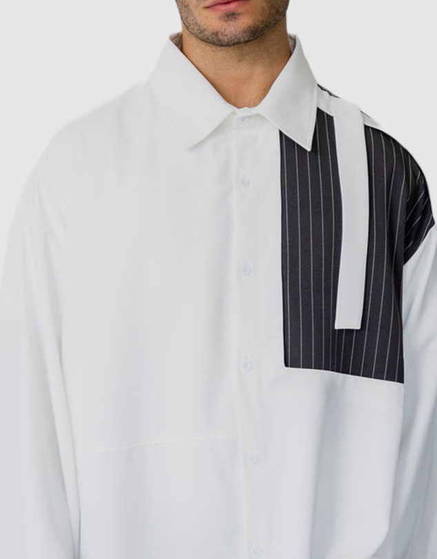 Justin Cassin - Tatum Pinstripe Block Shirt