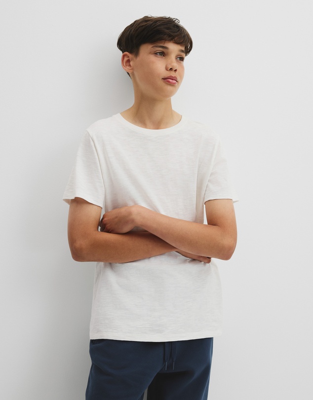 Country Road - Teen Recycled Cotton Blend Plain Cr Short Sleeve T-shirt