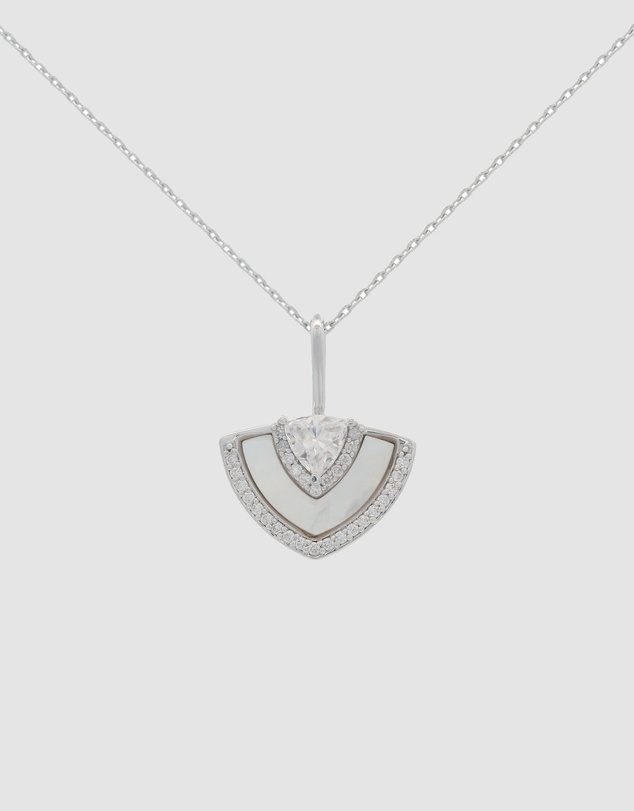Georgini - Georgini Chic Noel Mother of Pearl Fan Silver Pendant