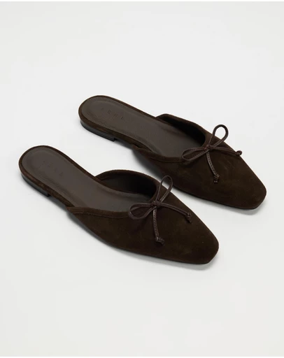 AERE - Slip On Suede Ballet Flats