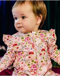 Fleur Harris - 'Toadstool' Precious Frill Coverall in Apricot