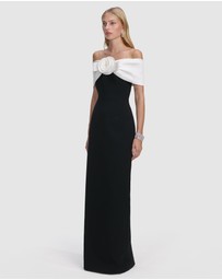 Self Portrait - Crepe Flower Maxi Dress