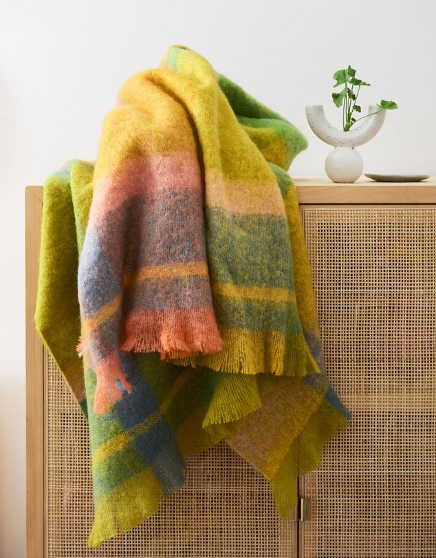 St Albans - Mohair Throw Marigold