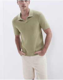 UNISON - Wavy Stitch Knit Polo