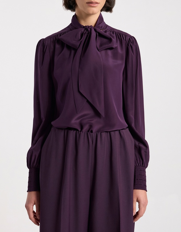 David Lawrence - Marlow Pussy Bow Silk Blouse