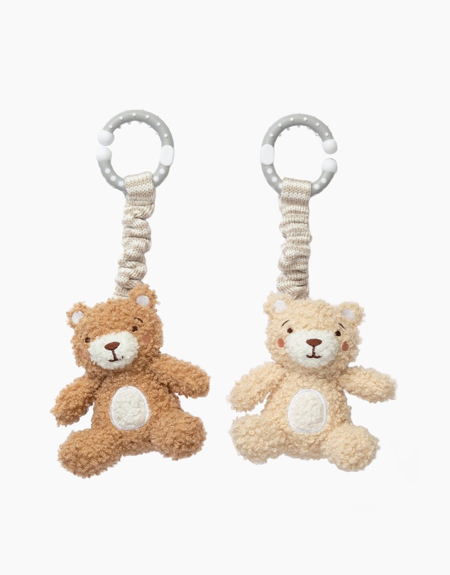 Living Textiles - 2 Pack Stroller Toys - Cuddly Bear
