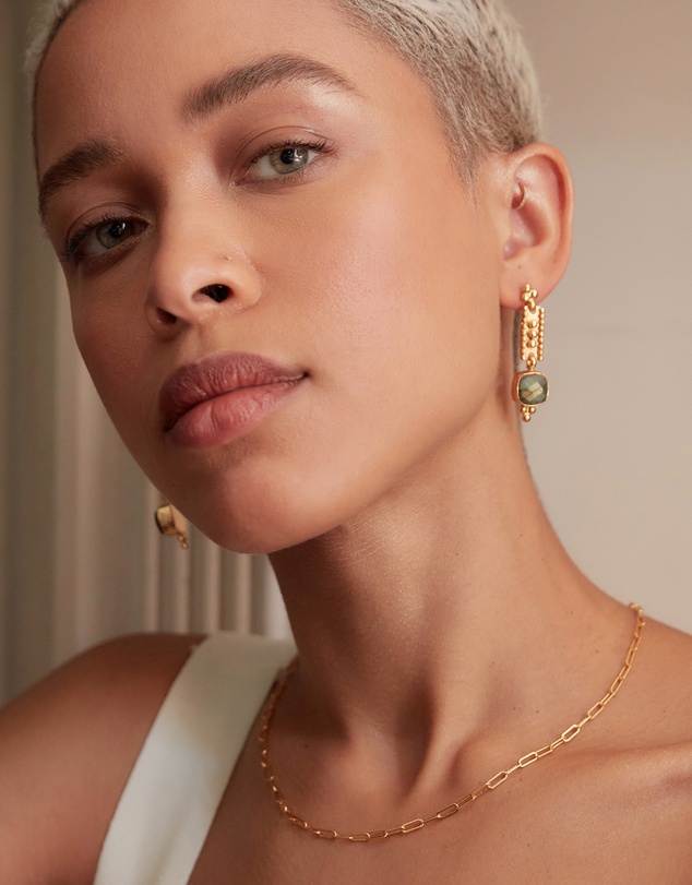 Ottoman Hands - Shahrzad Labradorite Drop Earrings