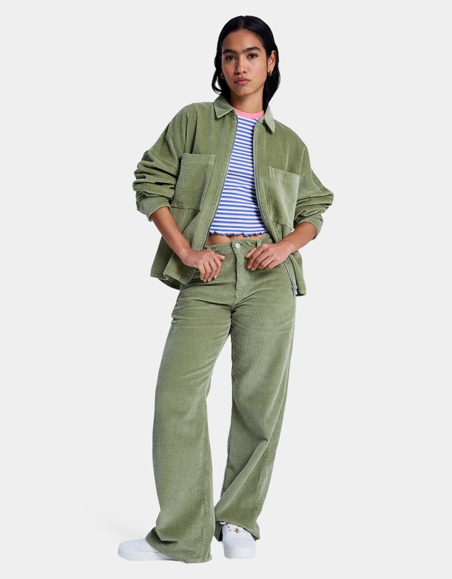 Roxy - Womens Chilled Out Washed Cord Long Sleeve Shirt
