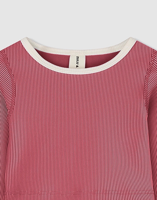 Zulu & Zephyr Mini - Mini Stripe Crop Rashie - Kids-Teens