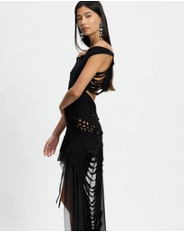 Jaded London - Macrame Slashed Layered Dress