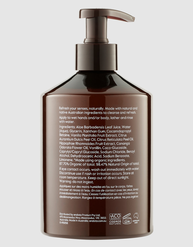 Endota - Citrus & Vanilla Bean Hand & Body Wash