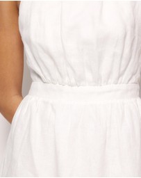 AERE - Tali Linen Cross Back Midi Dress