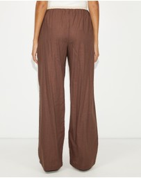 Dazie - Lido Contrast Linen Blend Pants