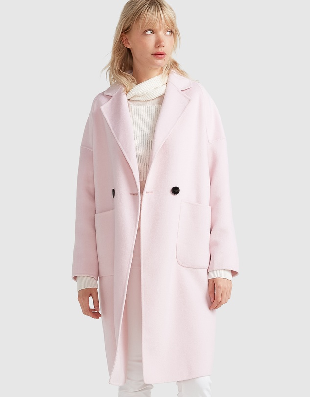 Belle & Bloom - Publisher Double-Breasted Wool Blend Coat