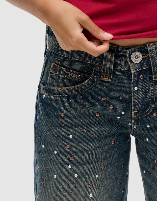 BDG By Urban Outfitters - BDG Kayla Lowrider Studded Jeans