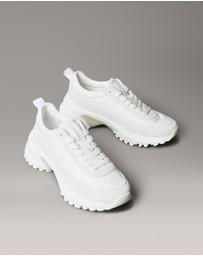 Calvin Klein - Suede and Emblem Logo Nylon Trainers