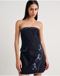 Jag - Seahorse Linen Bustier Dress