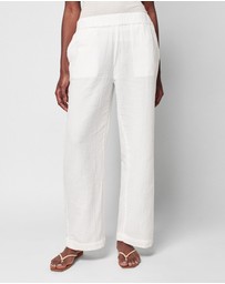 Faherty - Dream Cotton Gauze Wide Leg Pant
