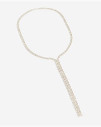 Lovisa - Silver Diamante Waterfall Y-Necklace
