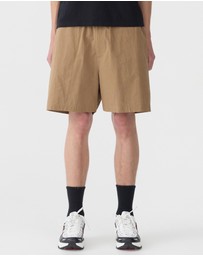 Bassike - Crushed Cotton Pull On Shorts