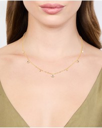 Lovisa - Waterproof Gold Plated Stainless Steel Cubic Zirconia Mini Evil Eye Charm Necklace