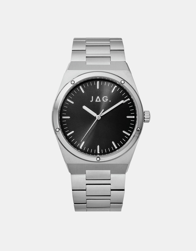 Jag - Arlo Mens Black Dial 41mm Silver Watch