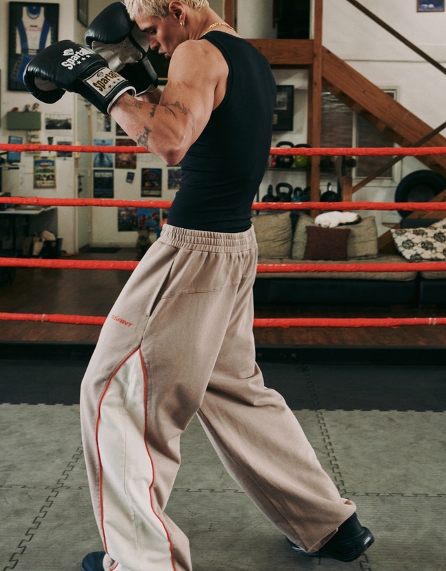 SSAINT - The Rival Track Pant - Acid Wash Beige