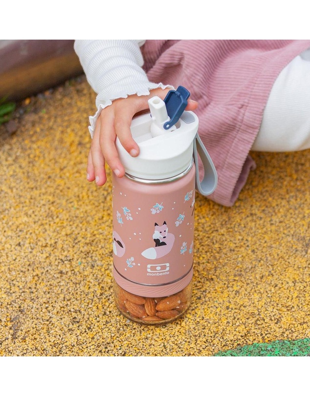 Monbento - Monbento Twisty Kids Water Bottle with Snack Container- Fox
