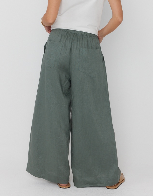 ALEXANDRA - Teri Pants Dusty Green