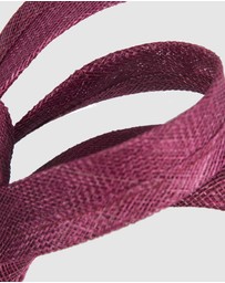 Max Alexander - Wine Sinamay Bow Racing Fascinator Headband