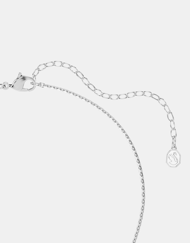 Swarovski - Ariana Grande x Swarovski Pendant, Crystal Pearl, Round Cut, Flower, White, Rhodium Plated