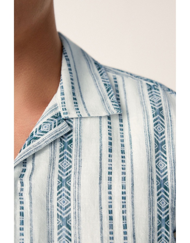 NEXT - Short Sleeve Textured Stripe Shirt