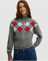 Cotton On - Lotus Cinched Zip Knit