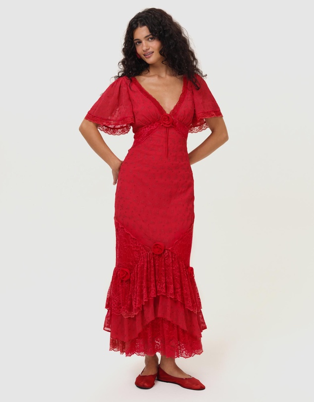 For Love & Lemons - Hamptons Eyelet Midi Dress