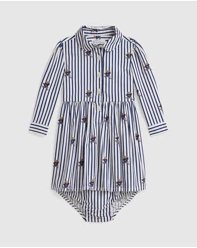Polo Ralph Lauren - Polo Bear Cotton Shirtdress & Bloomers - Babies