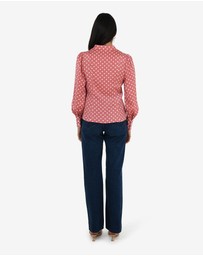 Forcast - Dotti Polka Dot Printed Blouse