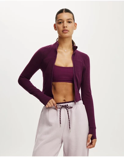 Cotton On Body Active - Ultra Soft Contour Long Sleeve Zip Through