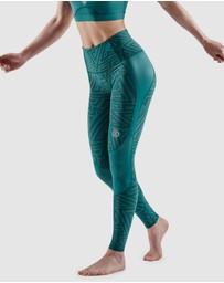 SKINS - SKINS Compression Women's Series-3 Long Tight Skyscraper Lt Teal Angle