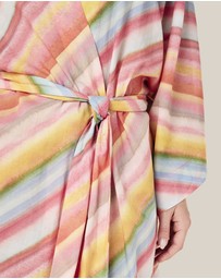 Papinelle - Sophie Stripe Maxi Kimono Robe