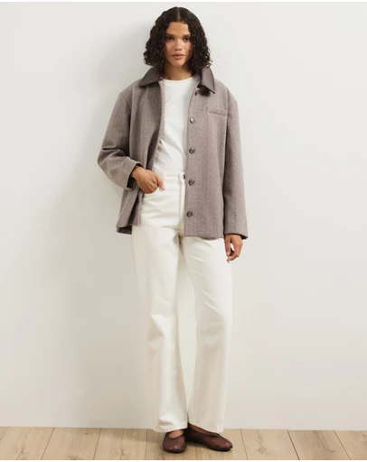 Atmos&Here - Sofia Herringbone Boxy Jacket