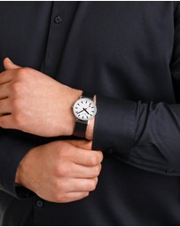 Mondaine - Official Swiss Railways Classic Vegan Grape Leather Watch