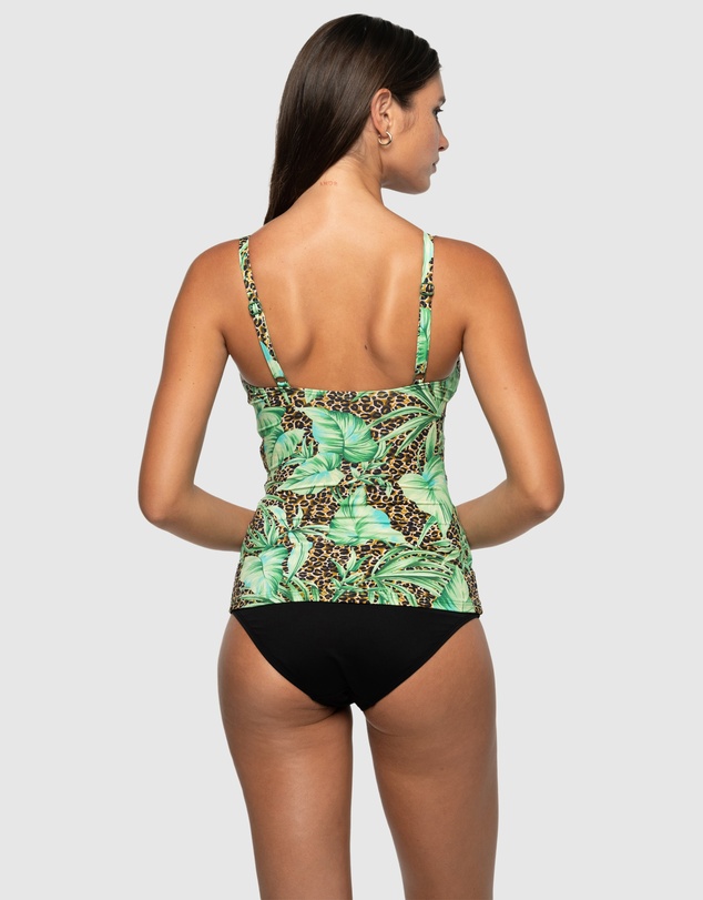 Nip Tuck Swim - Exotic Eden Louise Multifit Ruched Front Tankini Top
