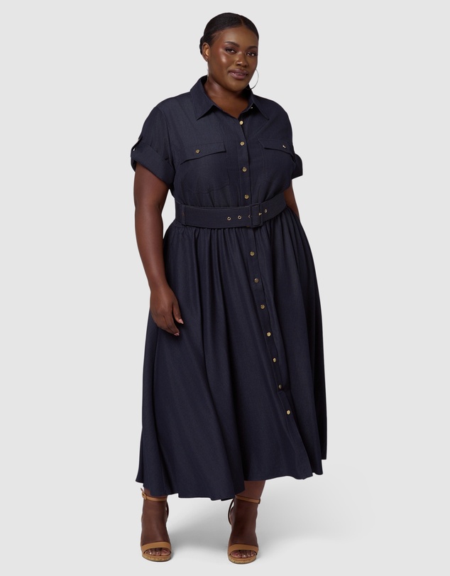 Indigo Tonic - Eden Luxe Chambray Midi Dress