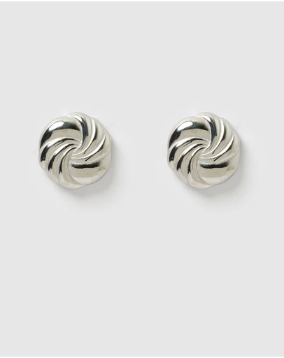 Izoa - Swirl Stud Earrings