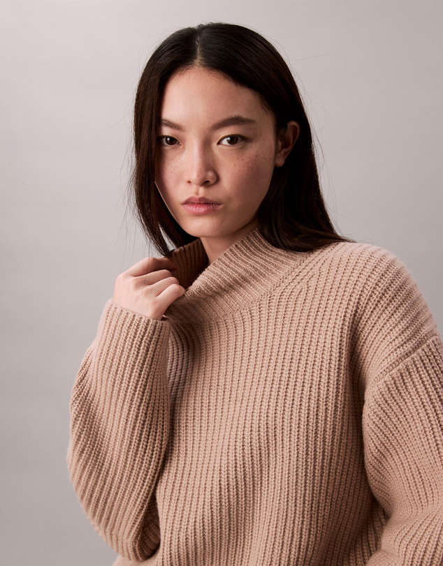 Calvin Klein - Ribbed Chunky Relaxed Turtleneck Jumper
