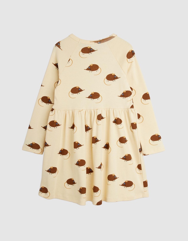 Mini Rodini - Elephant Shrew AOP LS Dress - Babies-Kids