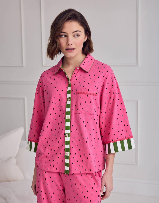 Chelsea Peers - Organic Cotton Flared Long Pyjama Set