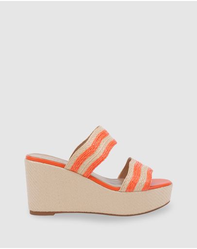 Orange/Natural Raffia
