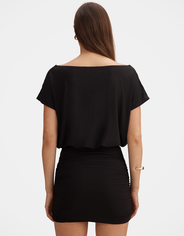 Forever New - Kiara Tipped Draped Jersey Mini Dress