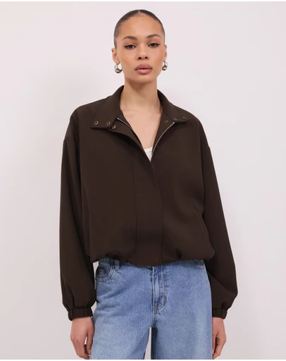 Calli - Karise Relaxed Funnel Neck Bomber